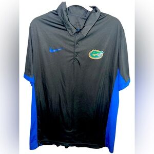 Nike Black and Blue Polo Shirt